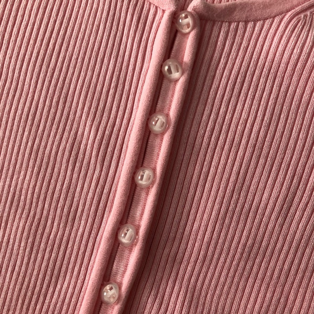 & Other Stories Ribbed Cropped Cardigan - Picture 3 of 4